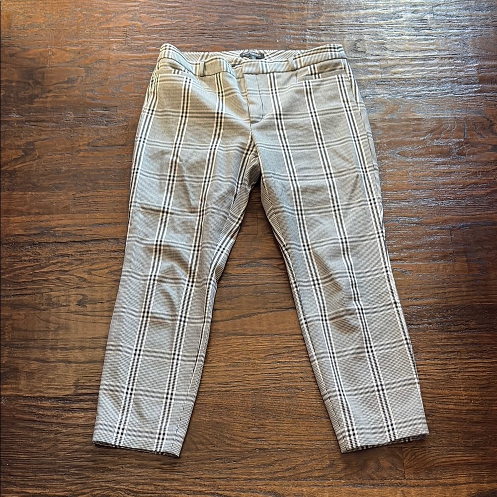 Banana Republic Black & White Plaid Sloan Pants